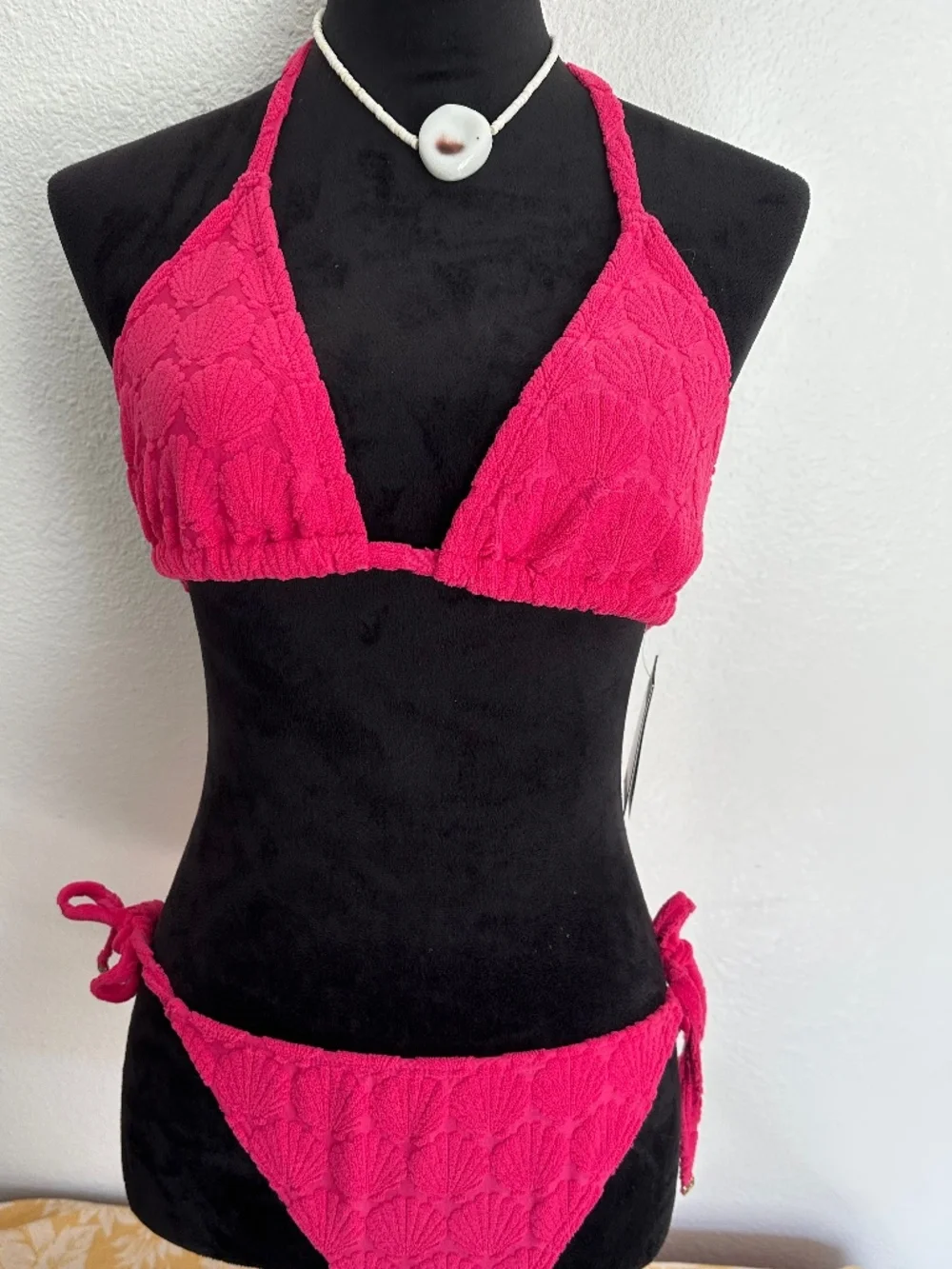 Kate Spade Terry Clothe Shell Print Bikini. NWT
